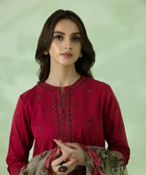 SAPPHIRE - 3PC LAWN EMBROIDERED SHIRT WITH ORGANZA PRINTED DUPATTA & TROUSER - HZG1284